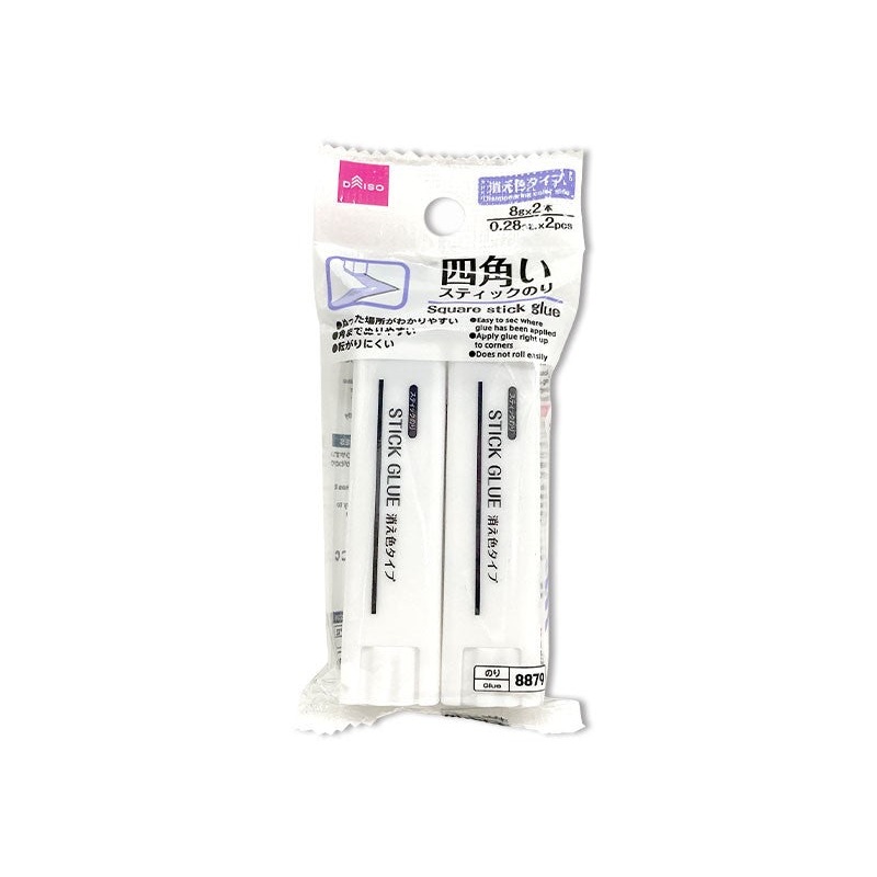 Square Glue Stick Disappearing Color Type