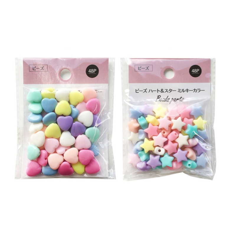Beads Heart/Star Milky Color