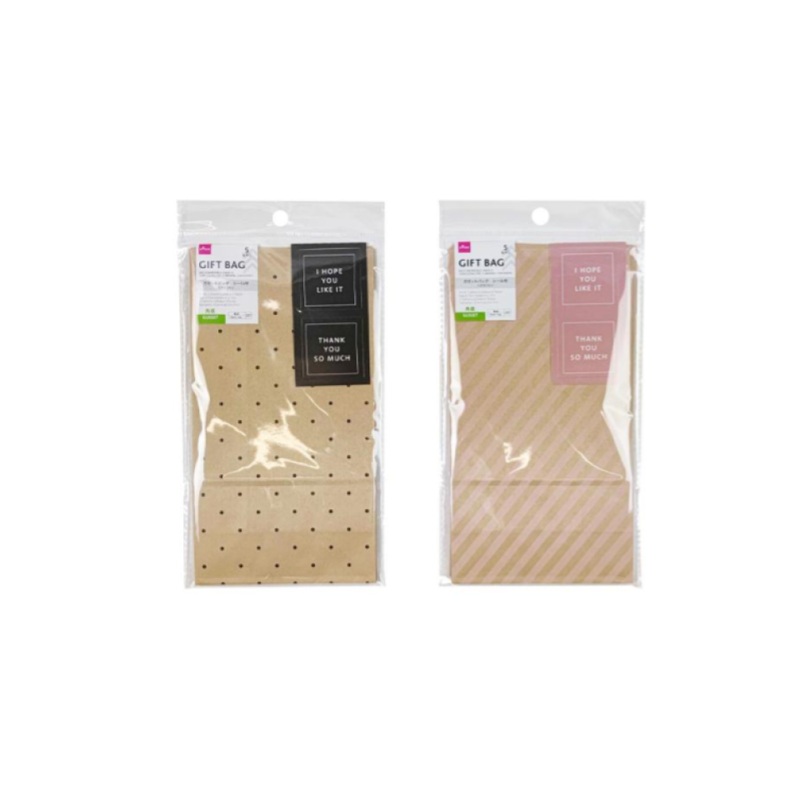 Gusset Bag Craft B with Stickers 12cm x 22cm x 7cm