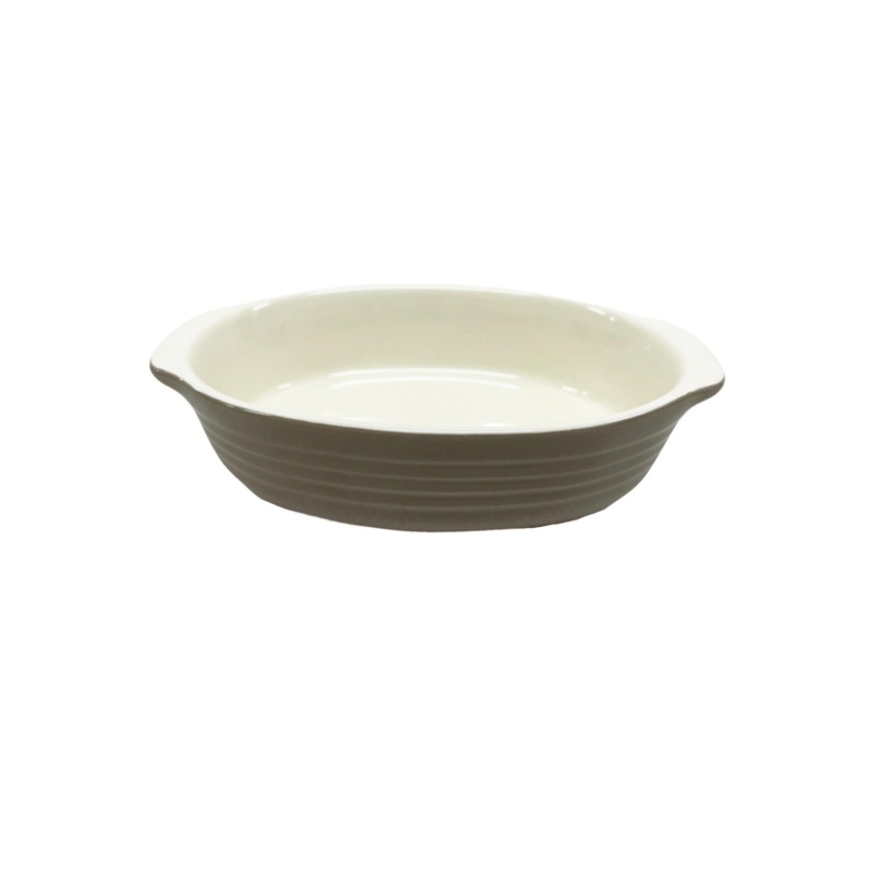 Oval Baking Dish French Style Shade Grey 15cm
