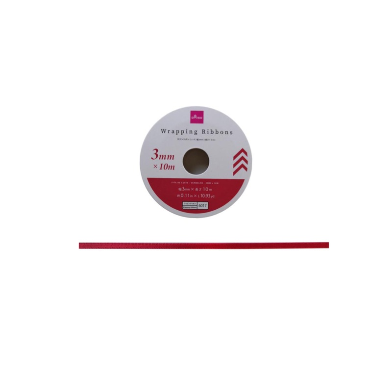 Satin RibbonRed 3mm x 10m