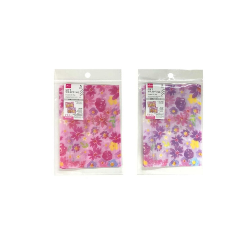 Square Zip Bag Flower 12cm x 17cm