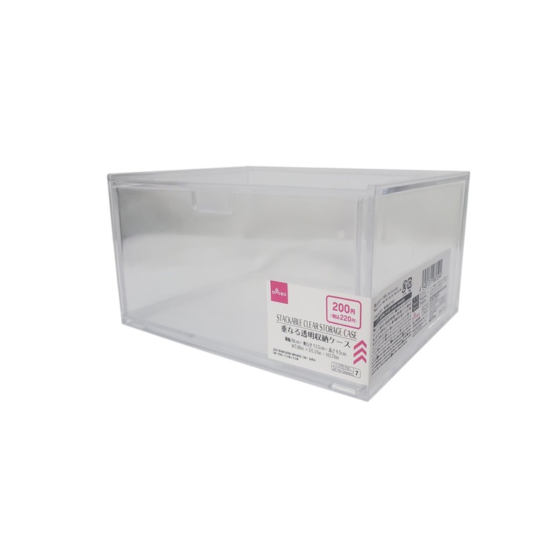 Stackable Clear Storage Case -1 Drawer - 18cm x 13.5cm x 9.5cm - 7.08in x 5.31in x 3.74in-