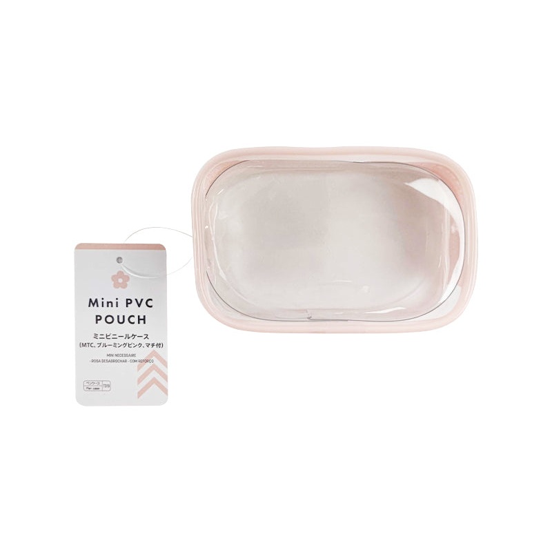 Mini PVC pouch-MTC Blooming pink with gusset -