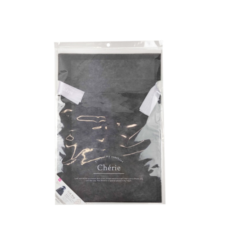 Non Woven Drawstring Bag Print Ribbon Dark Grey 1.18ft x 1.72ft