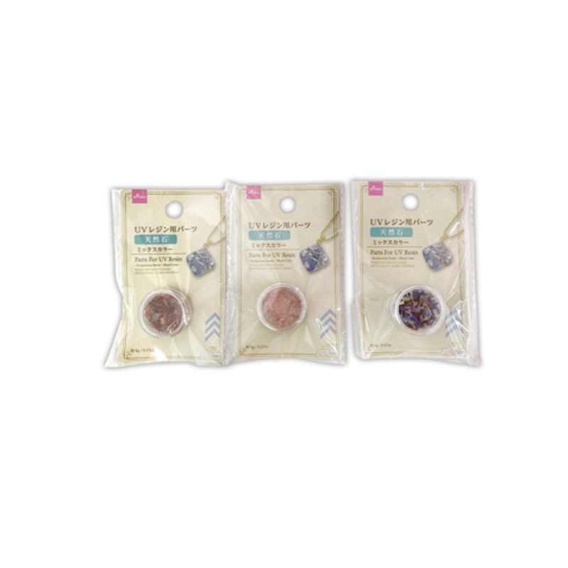 Parts for UV Resin Semiprecious Stones Mixed Color
