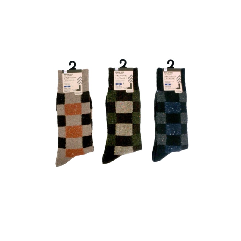 Regular Socks for Men Nep Checkered