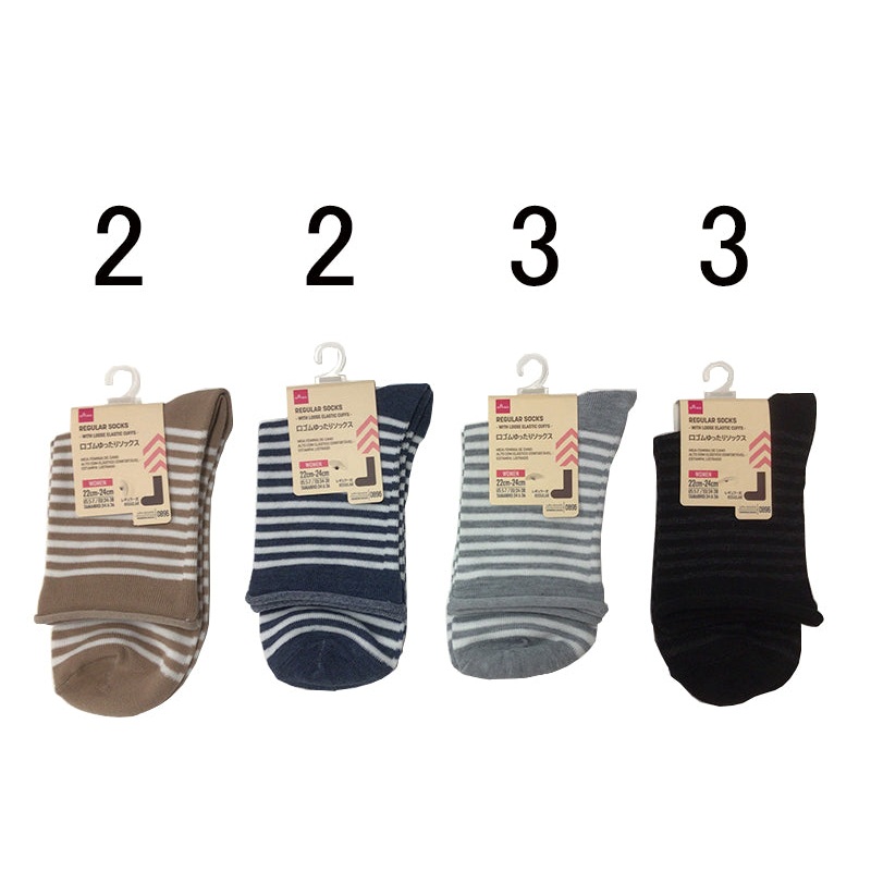 REGULAR SOCKS WITH LOOSE ELASTIC CUFFS