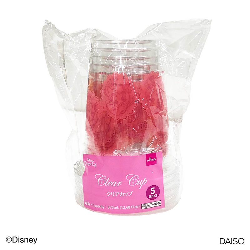 Clear Cup 375ml Disney Princess