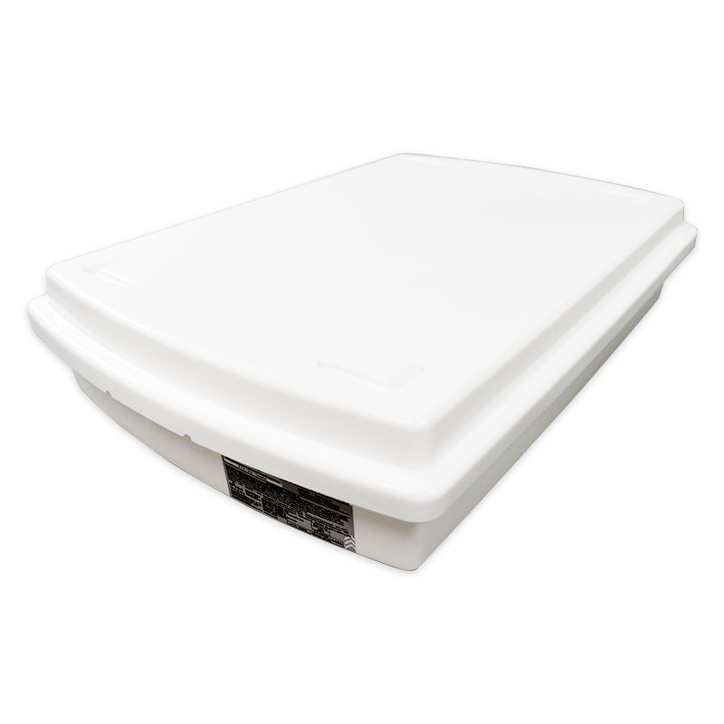 Recycled Plastic Box with Lid A4 White 1.16ft x 9.84in x 2.75in
