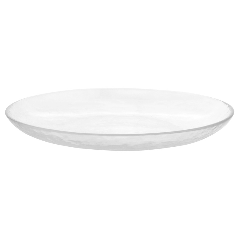 Snow Pattern Glass Plate -Clear - 16.90fl oz - 500mL-
