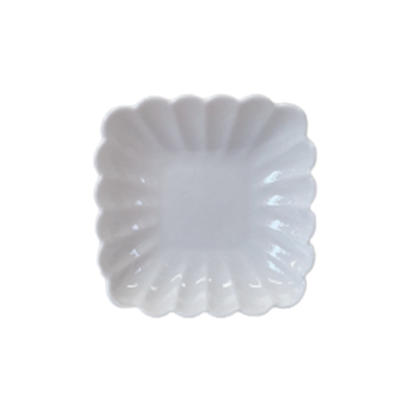 Square Plate - Flower - 6.5cm - 2.55in -