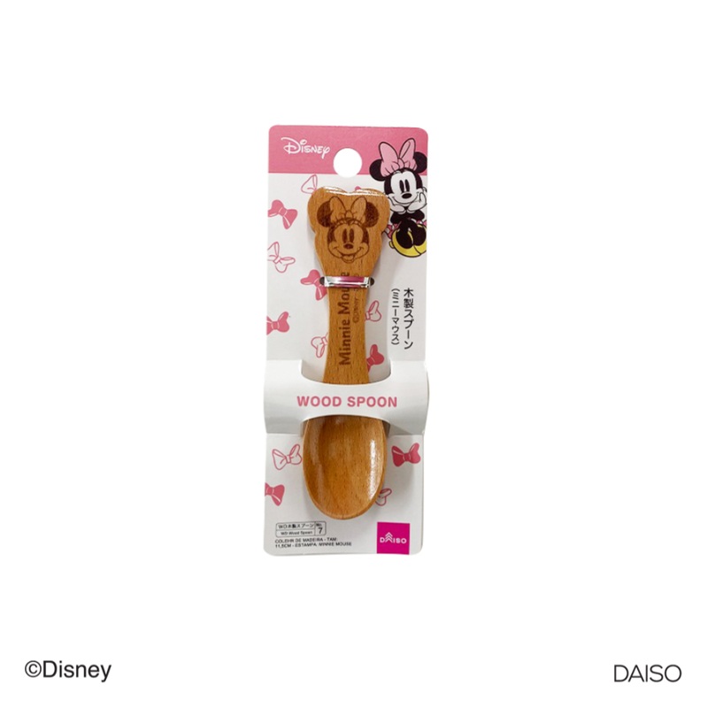 Wood Spoon 4.52in Minnie Mouse