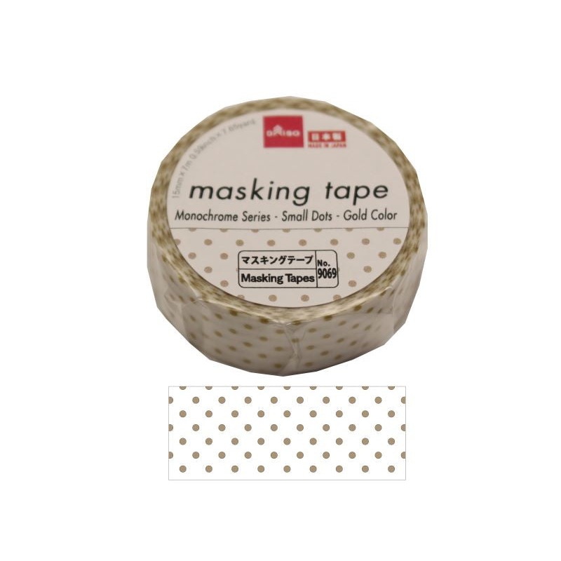 Masking Tape Monochrome Series Small Dots Gold
