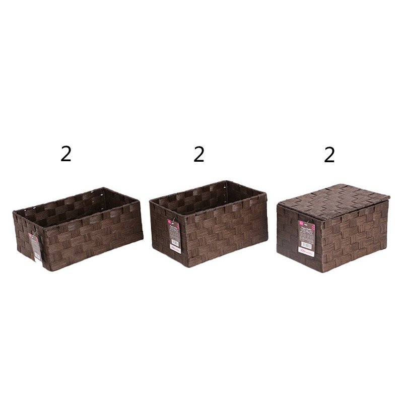 Paper Basket -3 Assorted Sizes - Brown-