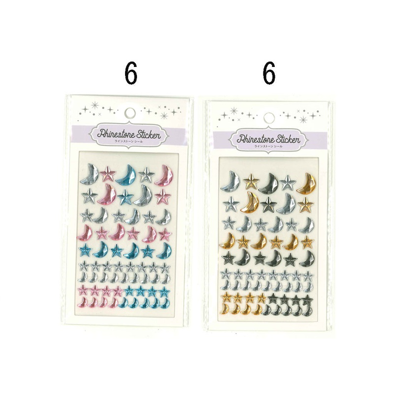 Rhinestone Stickers - Moon & Star LSS-133