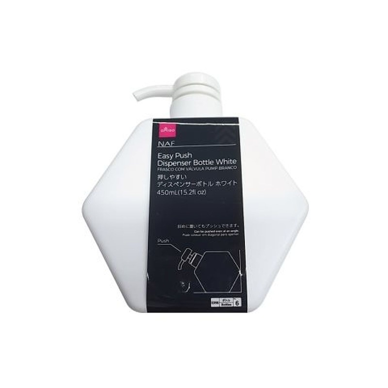Easy Push Dispenser Bottle -White - 450Ml - 15.2Fl Oz-