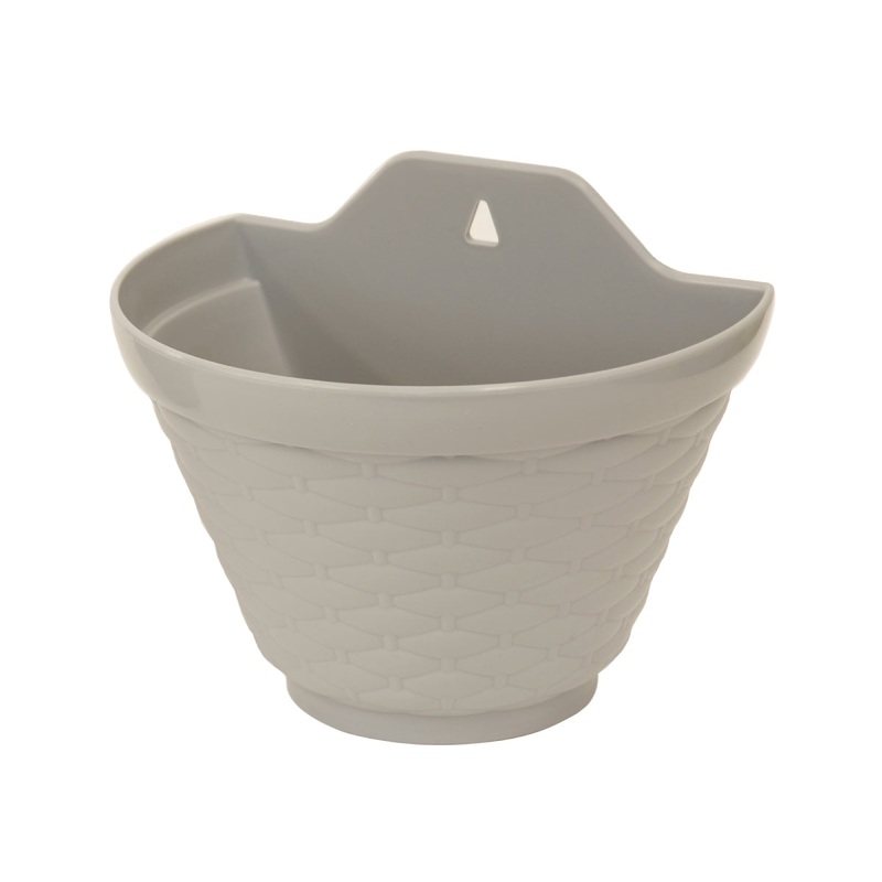Eco Wall Hanging Flowerpot Grey 7.87in