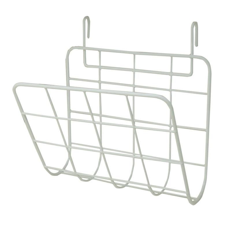 Magazine Rack With Hooks White