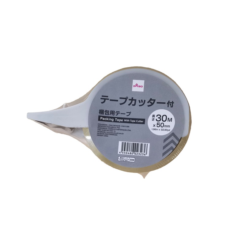 Packing Tape with Tape Cutter 50mm x 30m