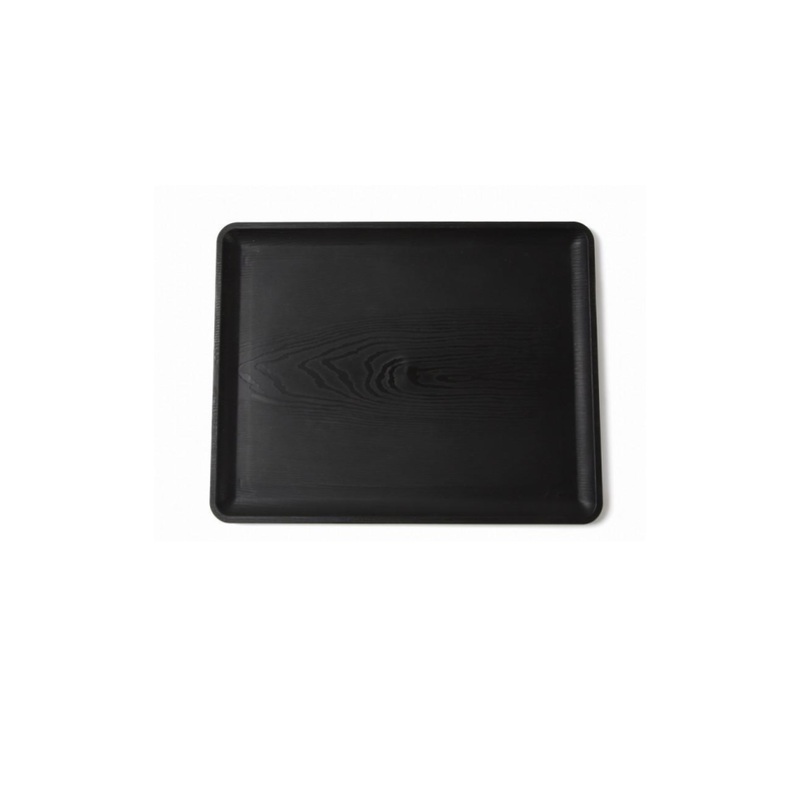 Plastic Tray Wood Grain 36.6cm x 28.5cm