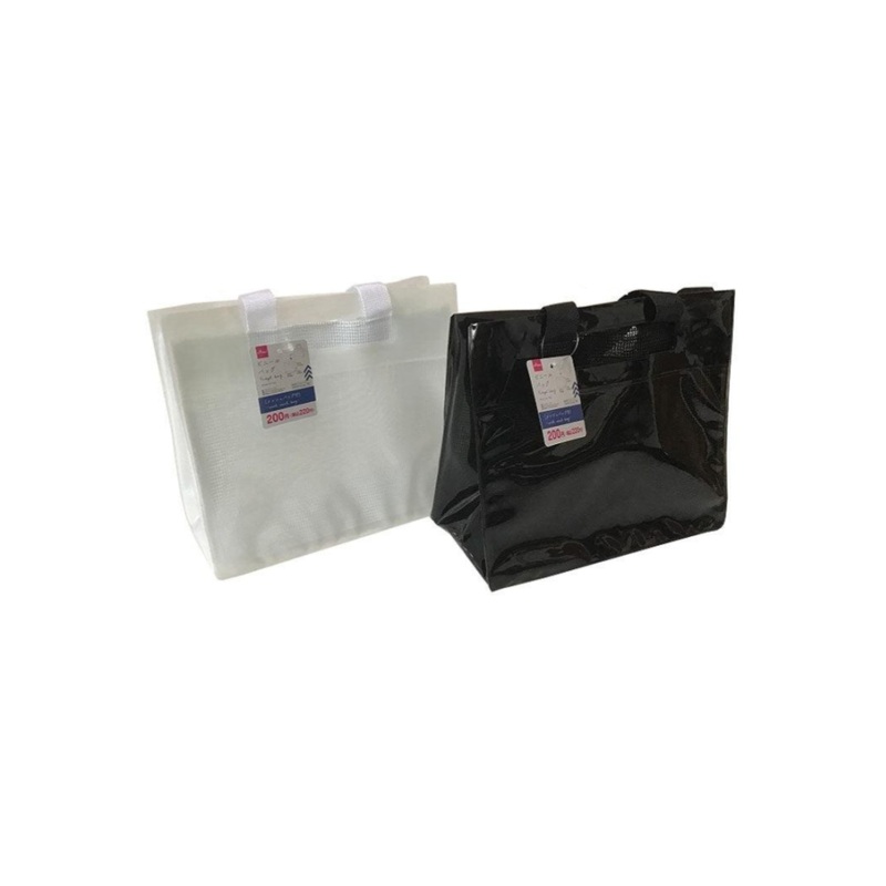 Vinyl Bag with Mesh Bag White/Black