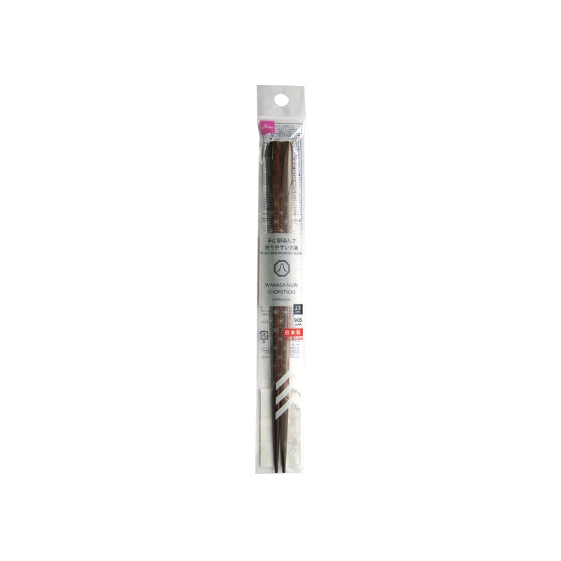 Wakasa Nuri Chopsticks Octagonal Dark Brown