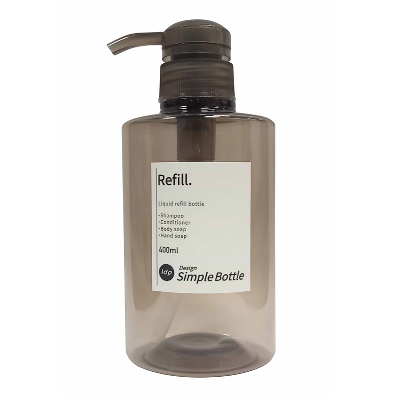 1DP Normal Pump Bottle 400ml Round Amber