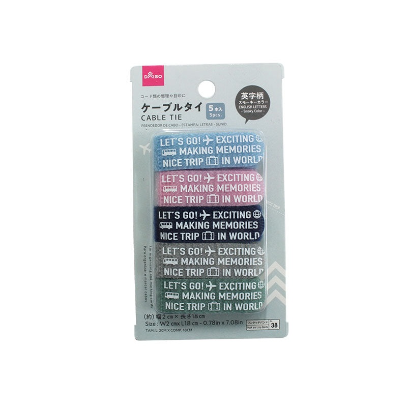 Cable Tie English Letters Smoky Color