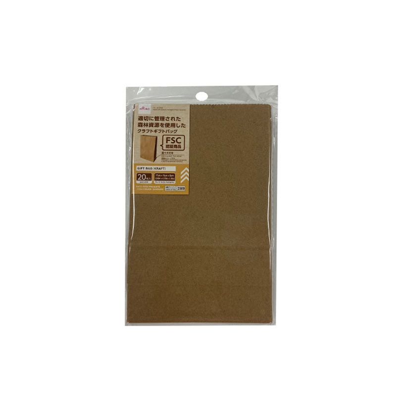 Gift Bag Kraft 6.69in x 4.33in x 2.36in