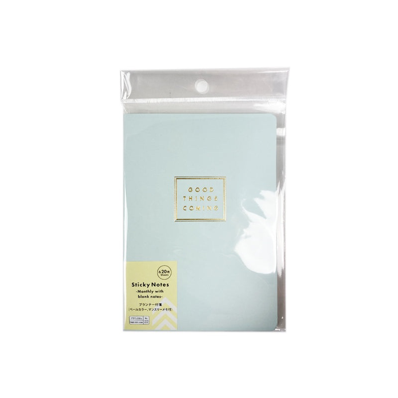 Planner Sticky Notes-Pale Color Monthly With Blank Notes-
