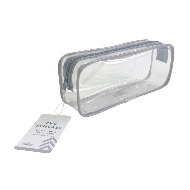Pvc Pencase Gray with Gusset