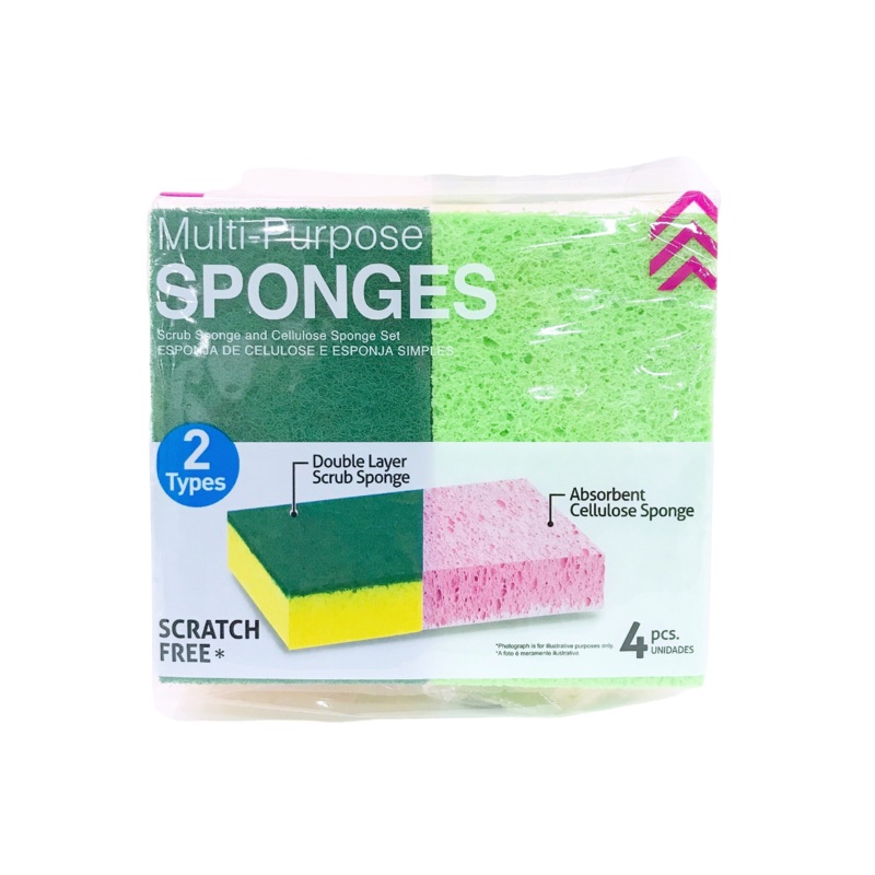 Scrub Sponge and Cellulose Sponge