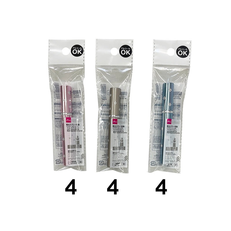 Spray Perfume Bottle With Flower Shape Stone Slim Tyre 5Ml