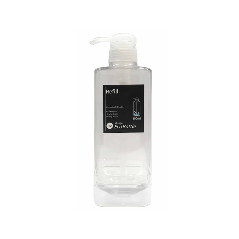 1DP Liquid Refill Bottle 600ml Square Clear