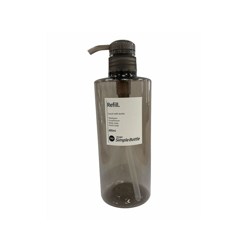 1DP Normal Pump Bottle 600ml Round Amber