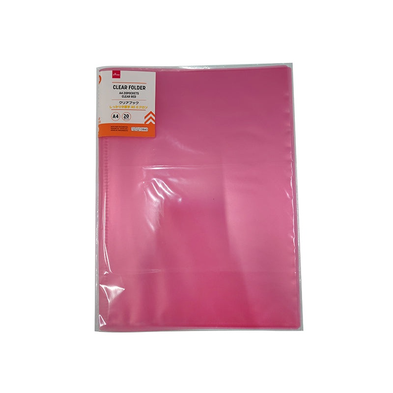 Clear Folder A4 Clear Red