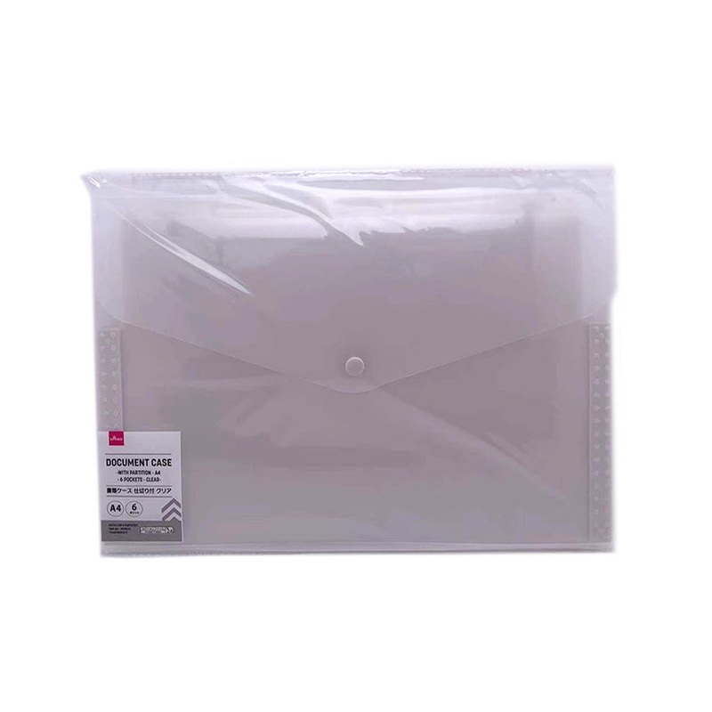 Document Case with Partition A4 Clear