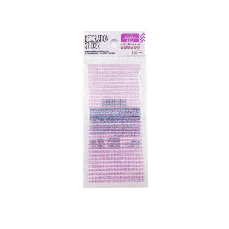Rhinestone Sticker Purplen 3mm