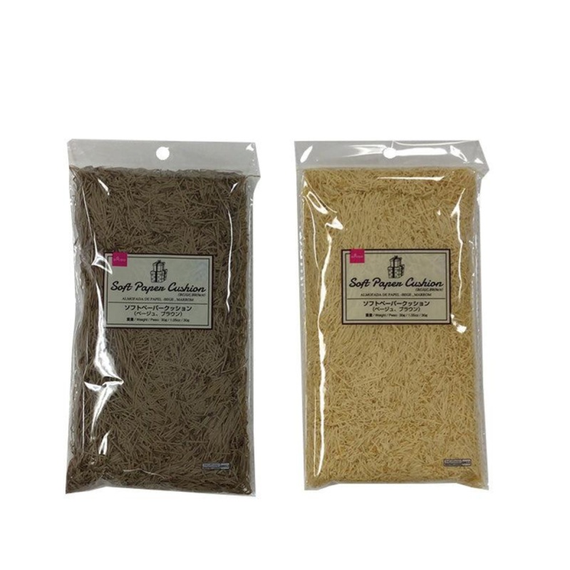 Soft Paper Cushion Beige/Brown