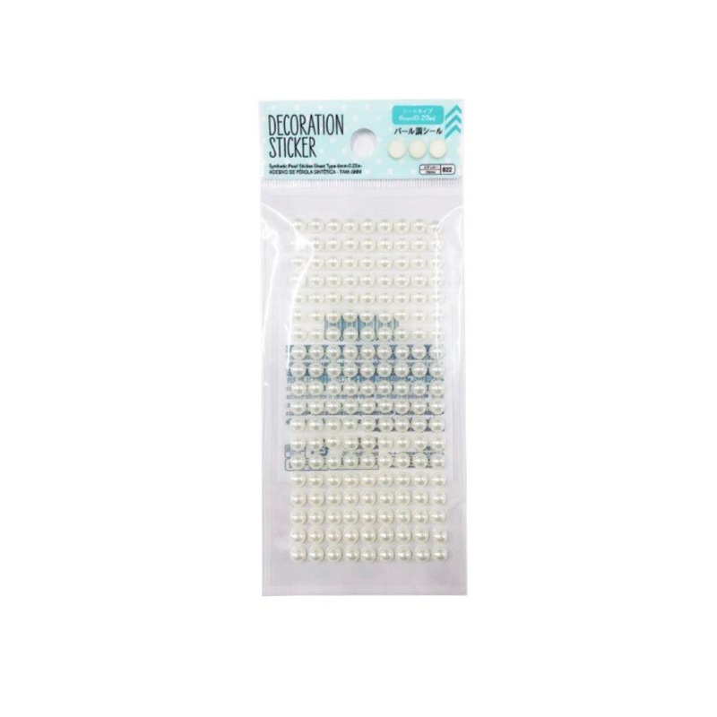 Synthetic Pearl Sticker Sheet Type 6mm