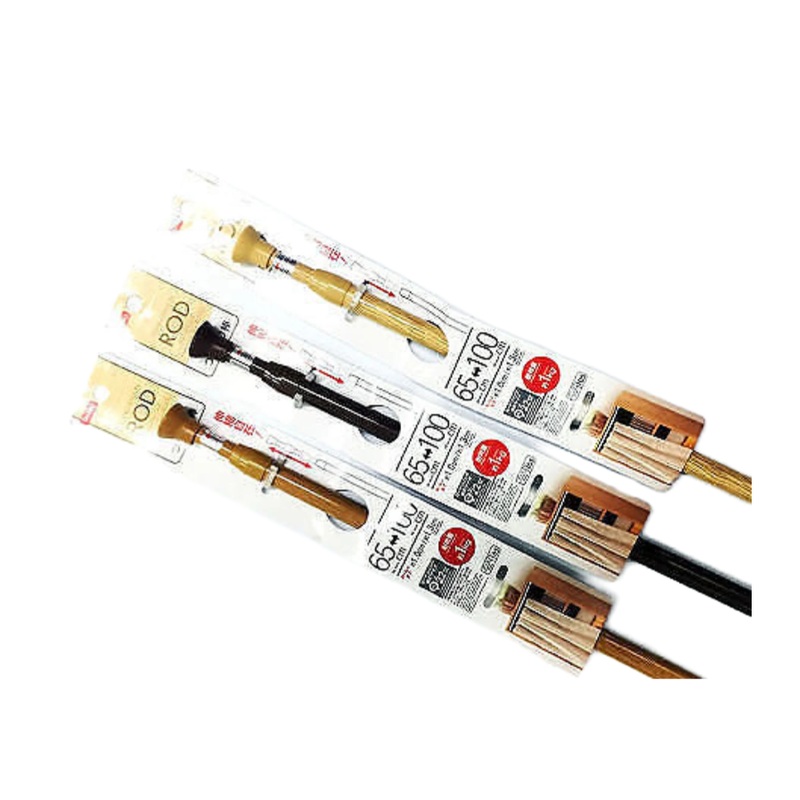 Wood Grain Telescopic Tension Rod 65-100cm 10mm/13mm