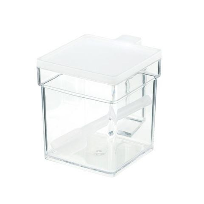Square Pot Clear White