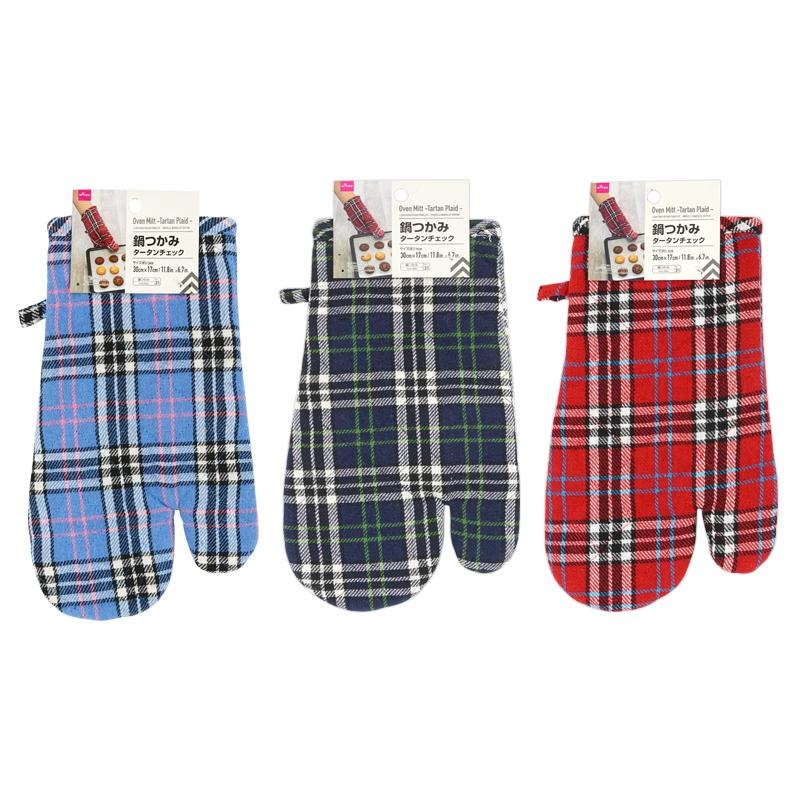 Oven Mitt Tartan Plaid 30cm x 17cm