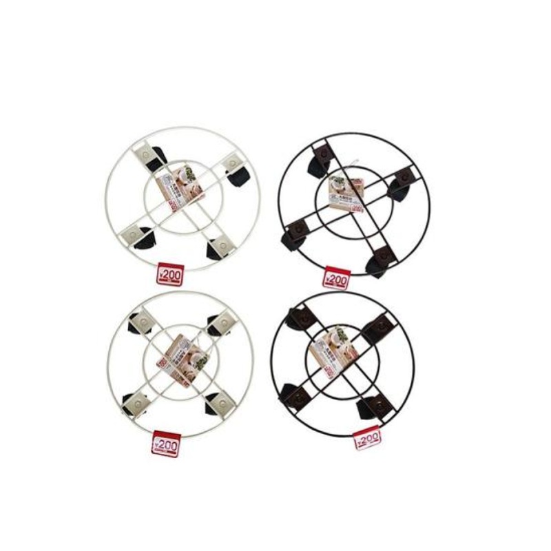 Round Flower Stand with Casters 22cm/25cm