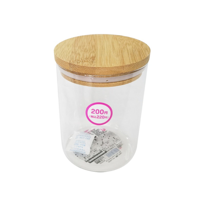 Glass Canister with  Bamboo Lid 540ml