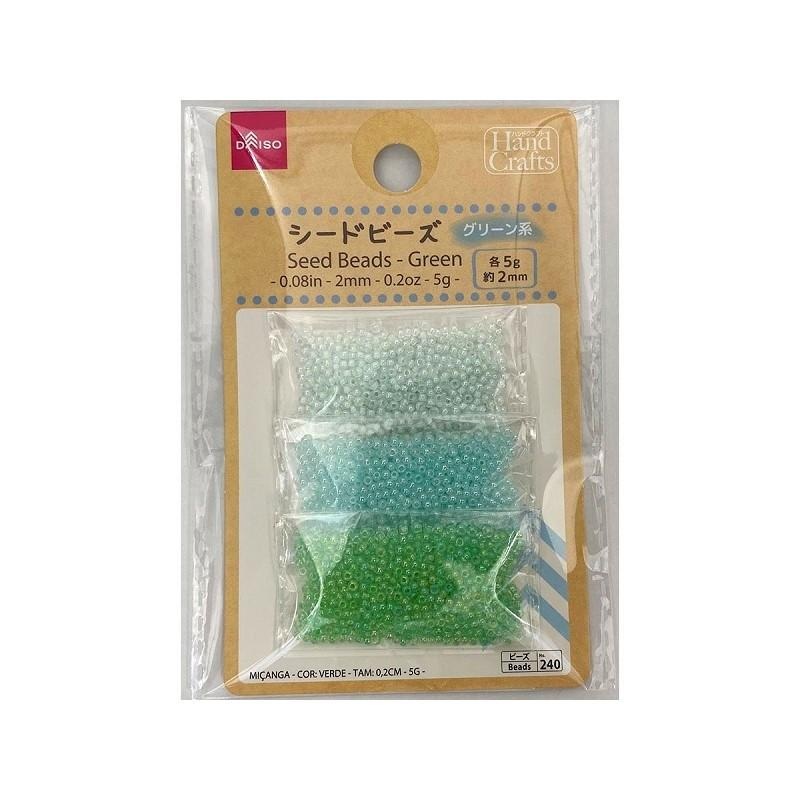 Seed Beads Green 2mm