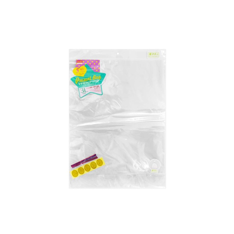 Clear Gift Bag with Gusset Size 3L