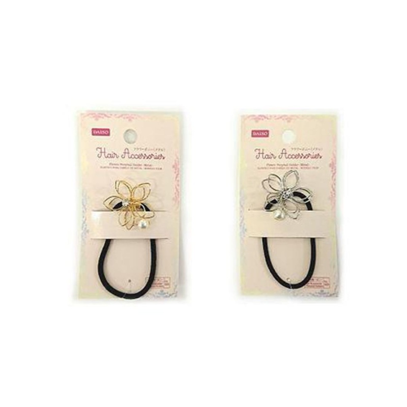 Flower Ponytail Holder Metal