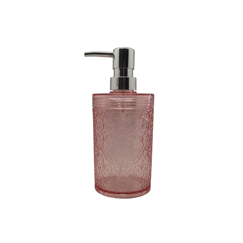 Embossed Dispenser Bottle 400ml Foaming Type Pink